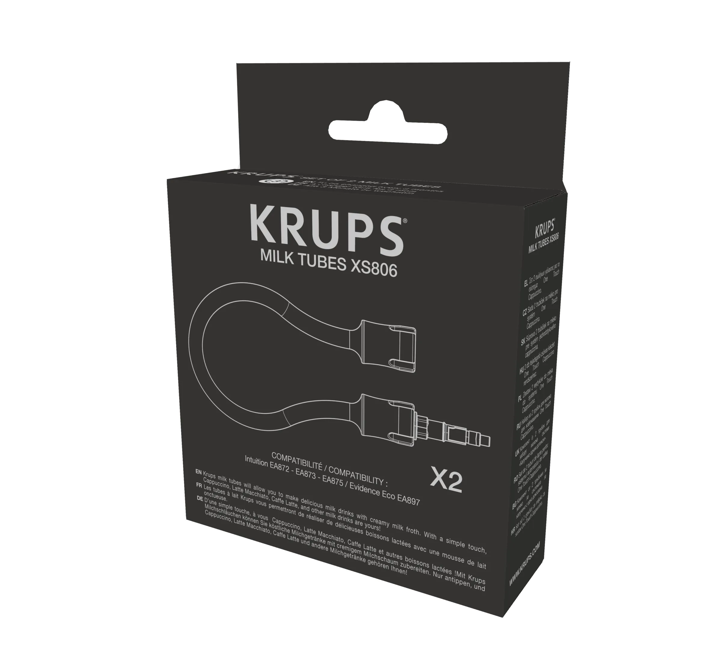 Комплект з 2х гумових трубочок для кавомашин Intuition та Evidence ECO Krups XS805000