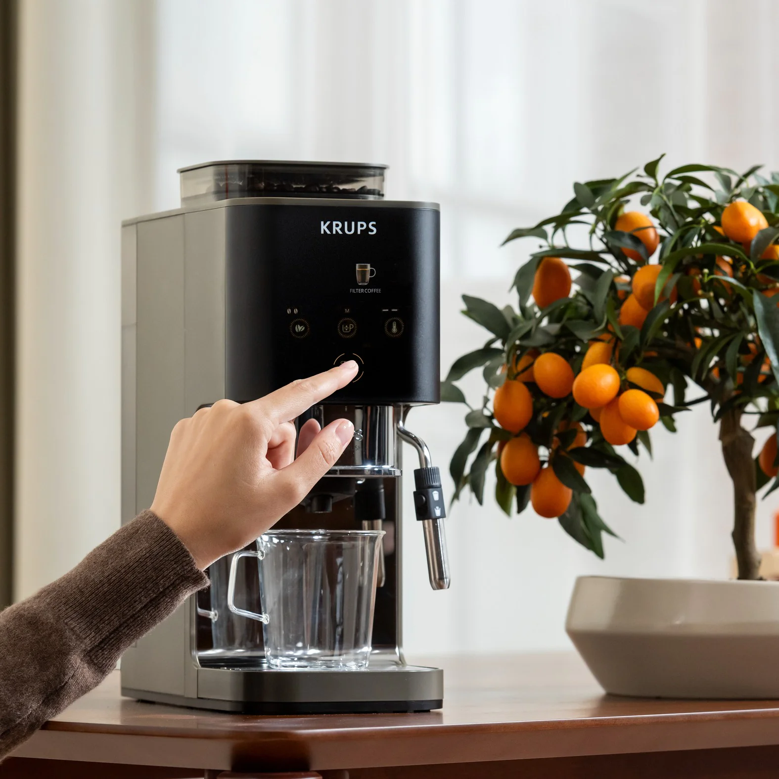 Кавомашина вузька KRUPS Coffee Crush Experience SA403BE0