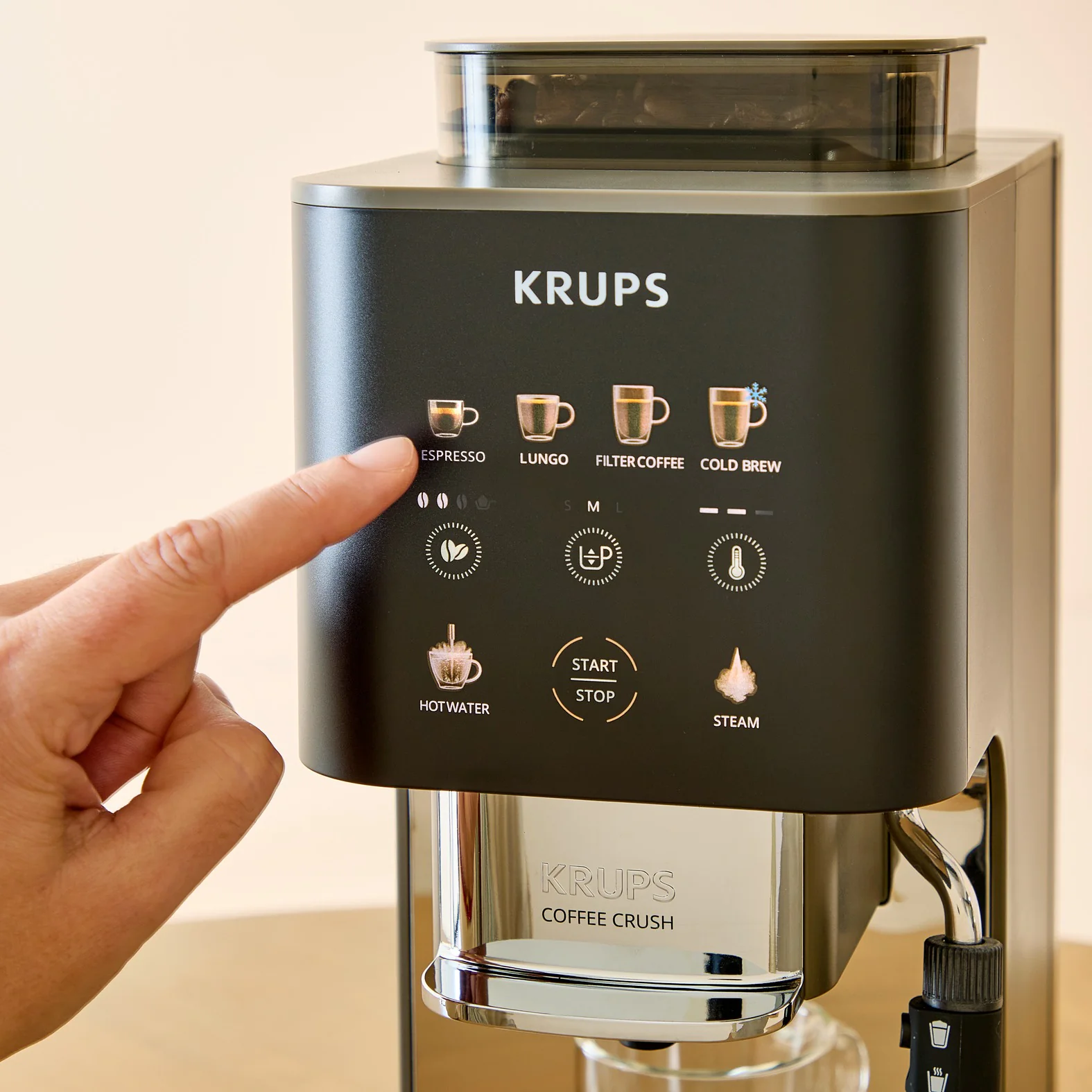 Кавомашина вузька KRUPS Coffee Crush Experience SA403BE0