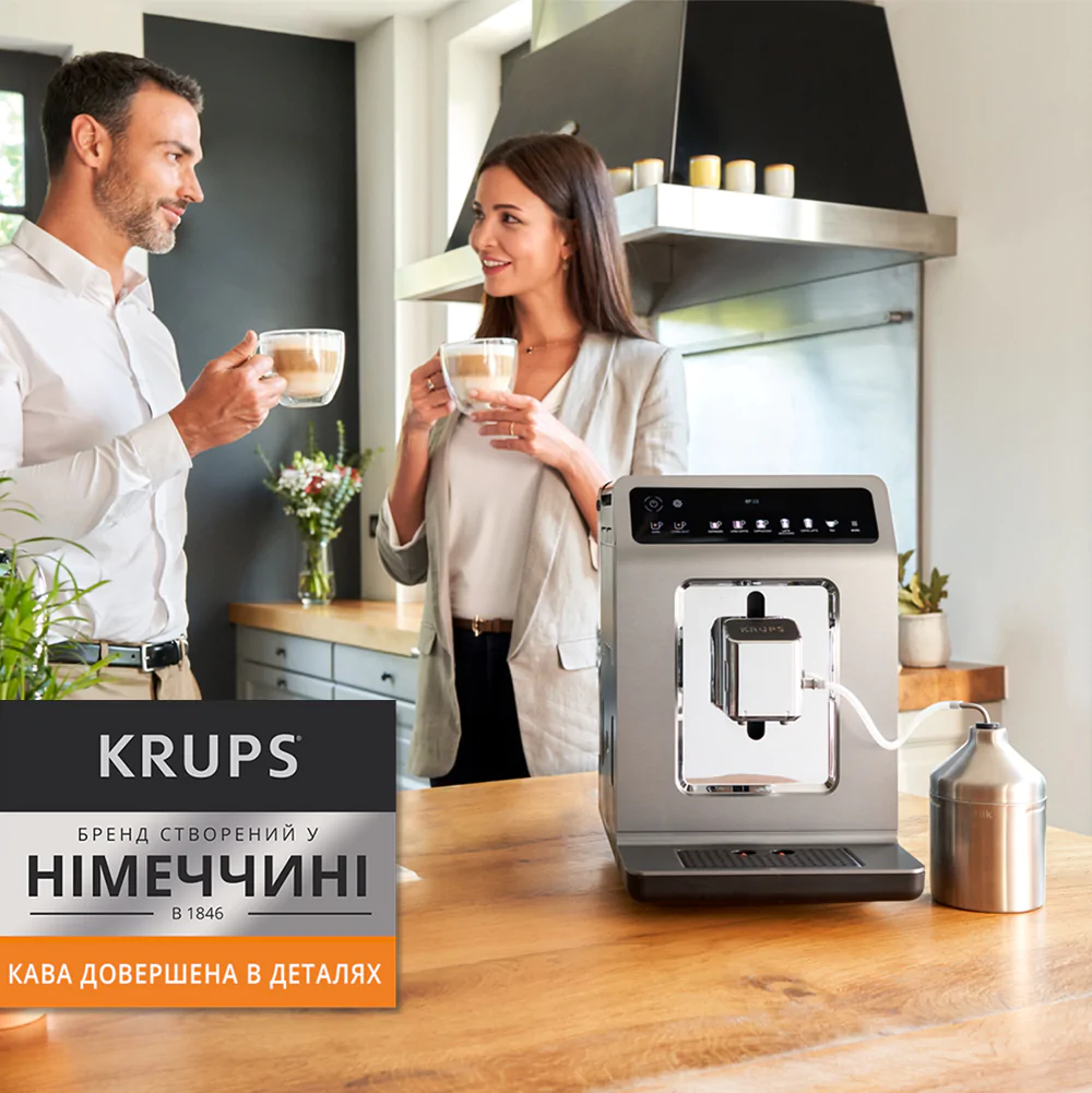 ᐉ Автоматична кавомашина KRUPS EVIDENCE PLASTIC BLACK EA891810 ᐉ