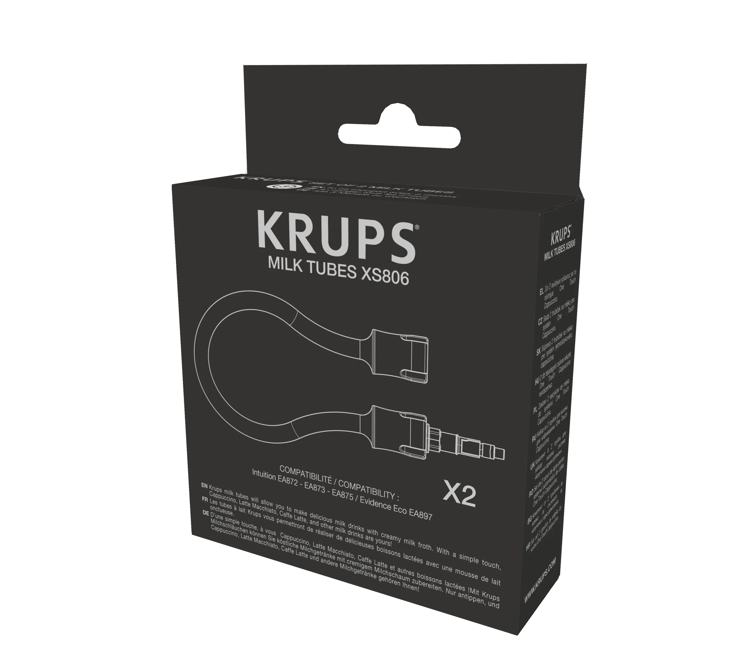 Комплект з 2х гумових трубочок для кавомашин Intuition та Evidence ECO Krups XS805000