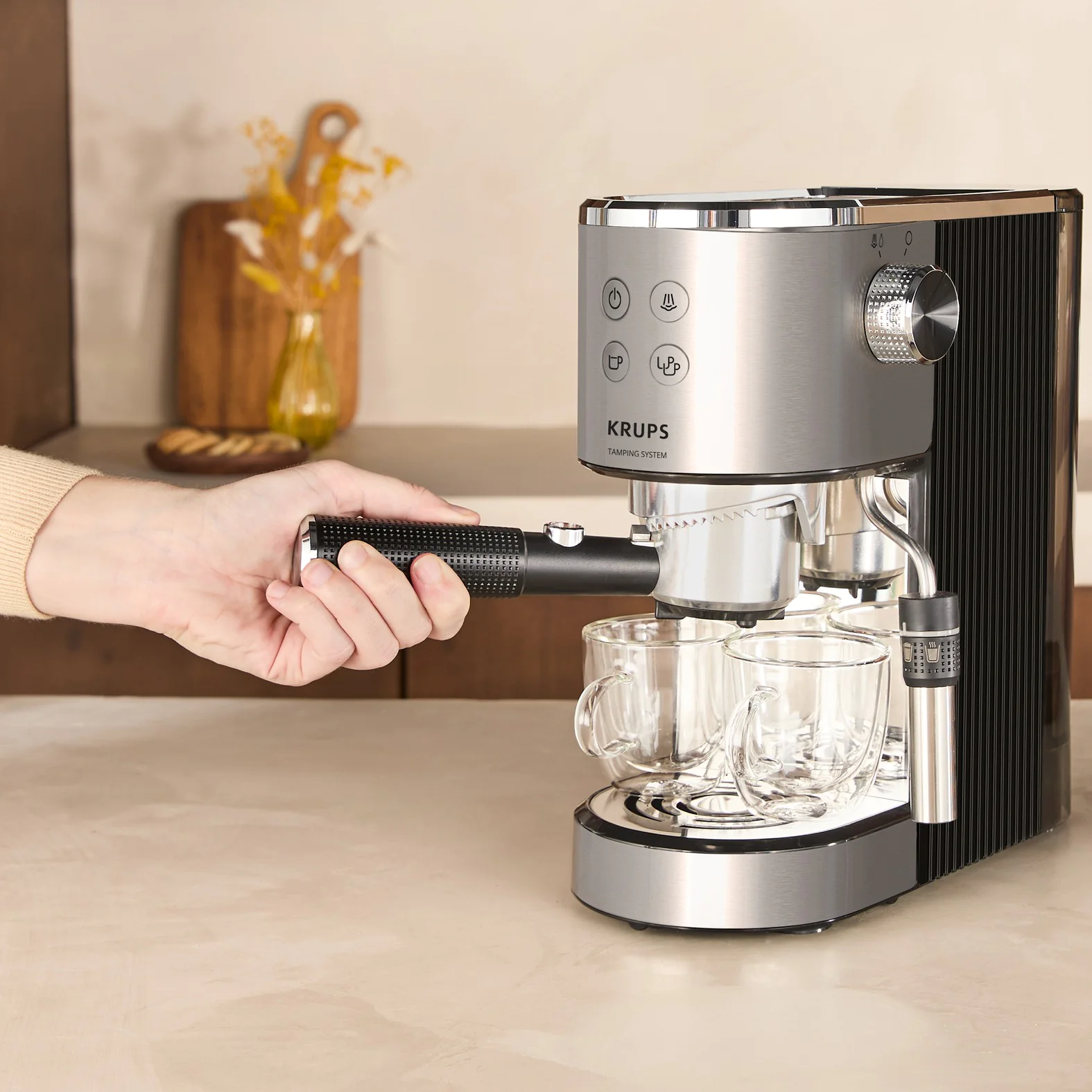 Ріжкова кавоварка KRUPS Virtuoso+ Tamping System XP499EE0