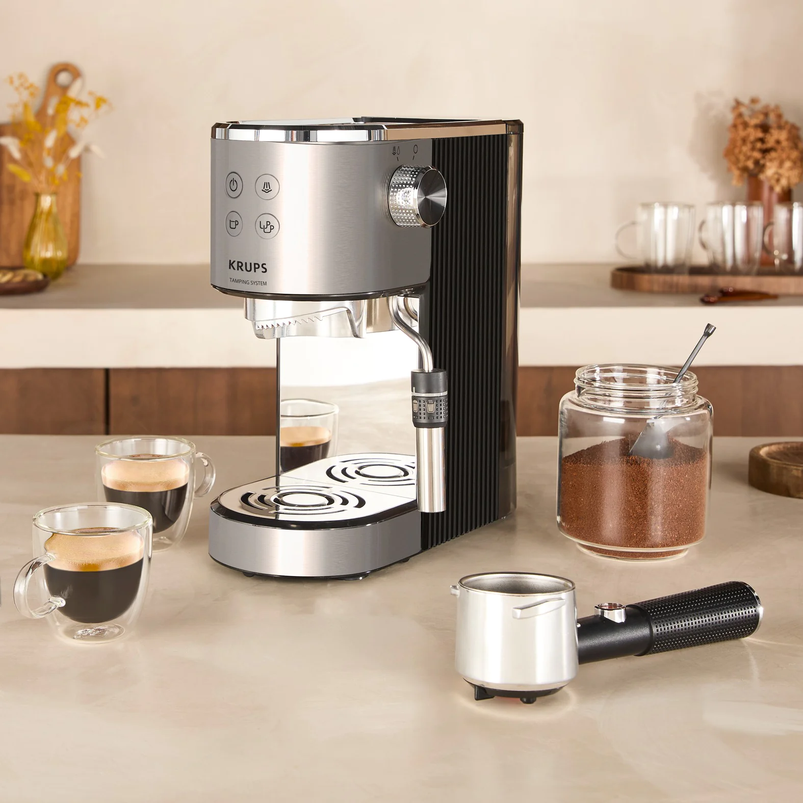 Ріжкова кавоварка KRUPS Virtuoso+ Tamping System XP499EE0