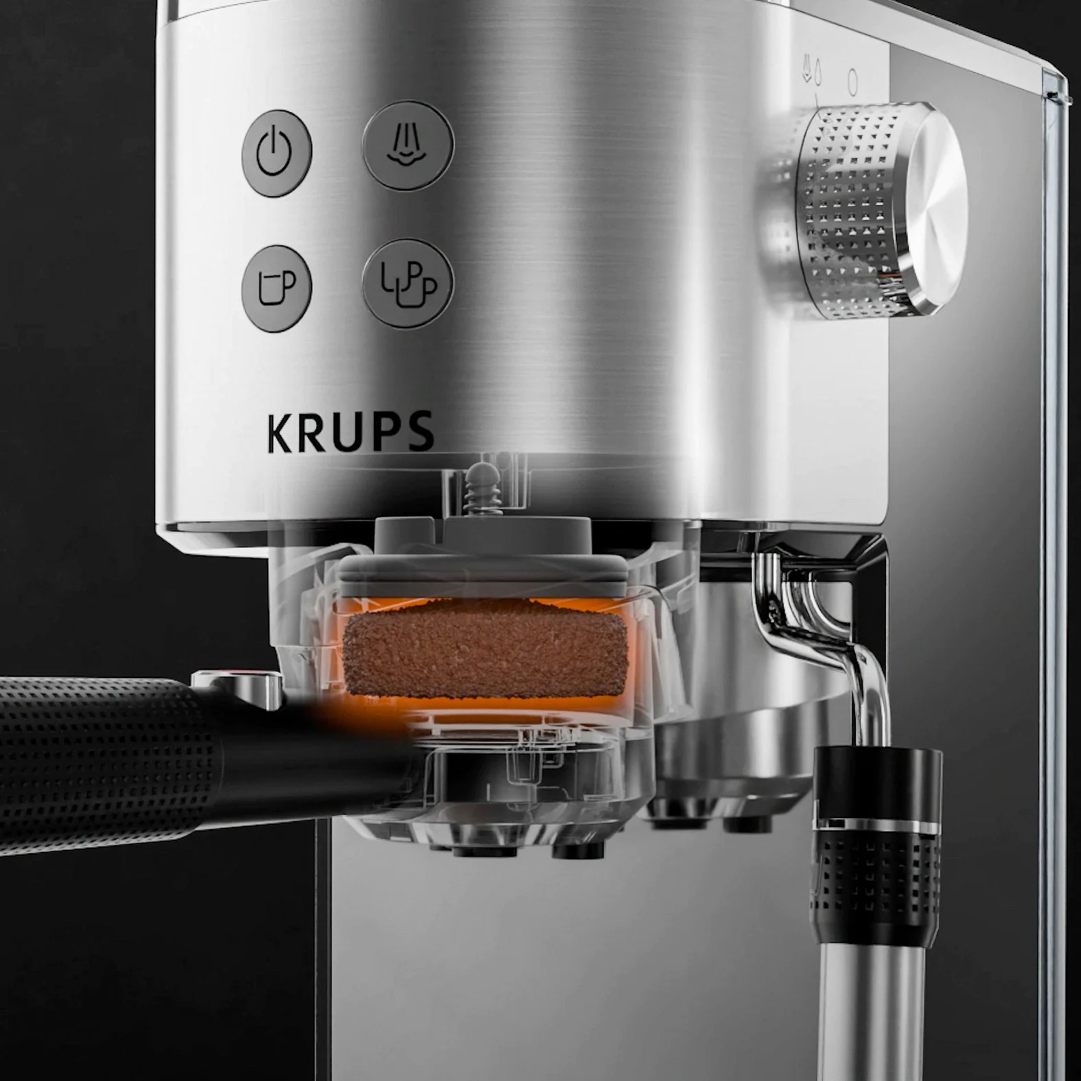 Ріжкова кавоварка KRUPS Virtuoso+ Tamping System XP499EE0